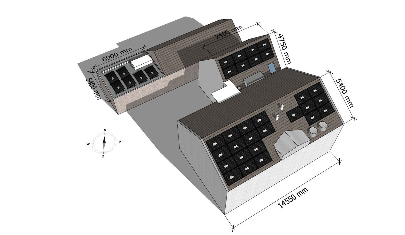 3D tekening van 3 panden voor een offerte
