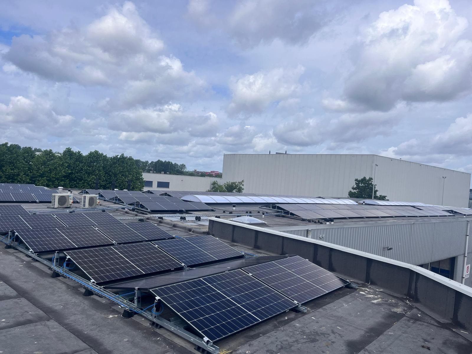 Zonnepanelen op het dak van Jan de Wit Group — 192 panelen